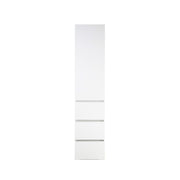 Elise Slim Modular Wood Closet Cabinet with Drawers in White Finish, Durable Melamine and Wood, 71-Inch Height