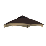 Replacement Canopy Top for Lowe's Allen Roth Heavy Duty Gazebo Roof Gazebo Top with Air Vent 10X12 Gazebo CoverReplacement Top Only (Brown)