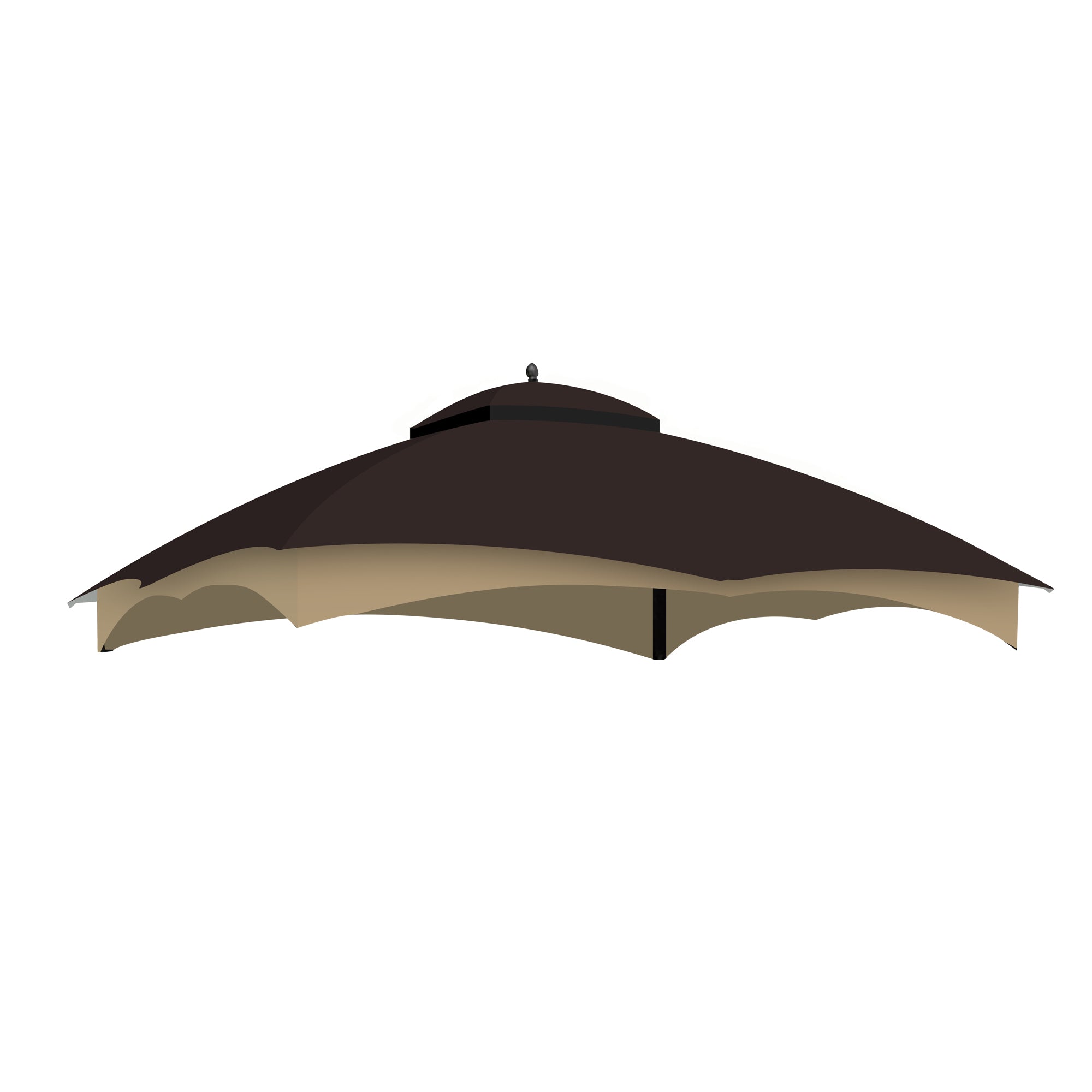 Replacement Canopy Top for Lowe's Allen Roth Heavy Duty Gazebo Roof Gazebo Top with Air Vent 10X12 Gazebo CoverReplacement Top Only (Brown)