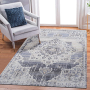PAYAS Collection 5X7 Cream / Blue / Medallion Area Rug