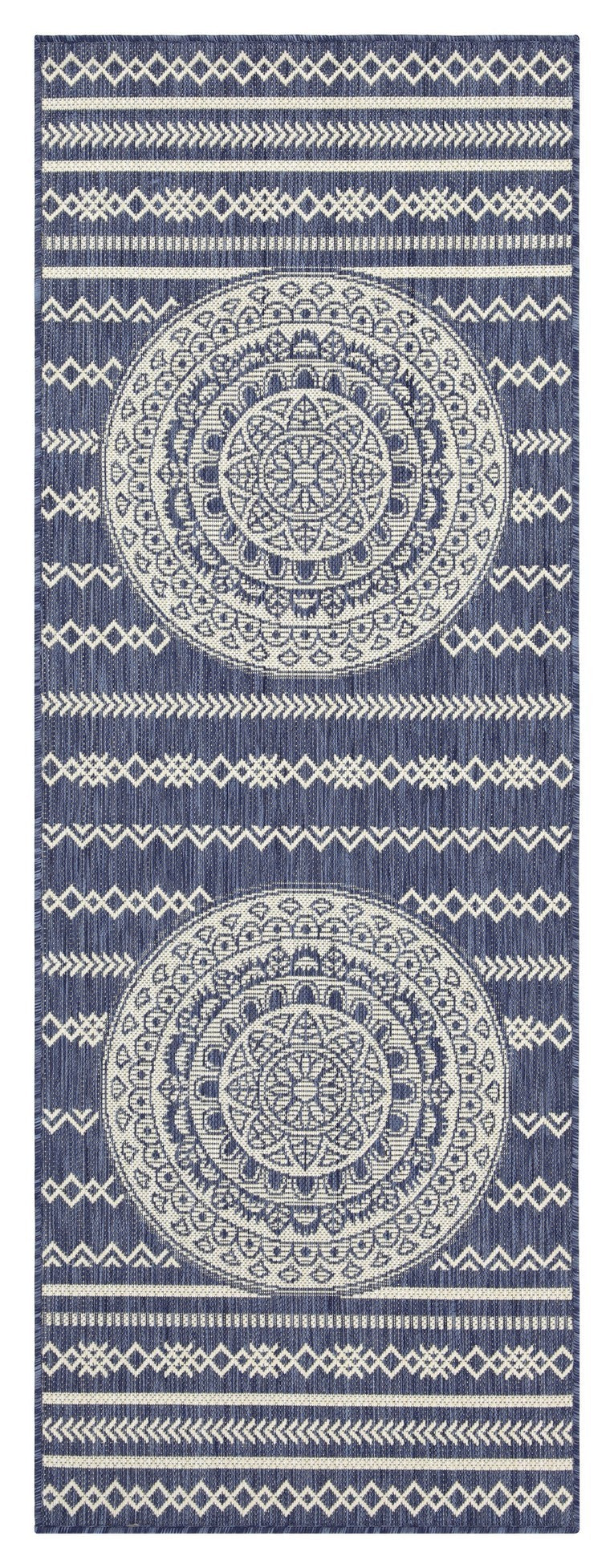 Sunshine GC_HAR2016 Blue 2 ft. 7 in. x 7 ft. 3 in. Indoor/Outdoor Area Rug