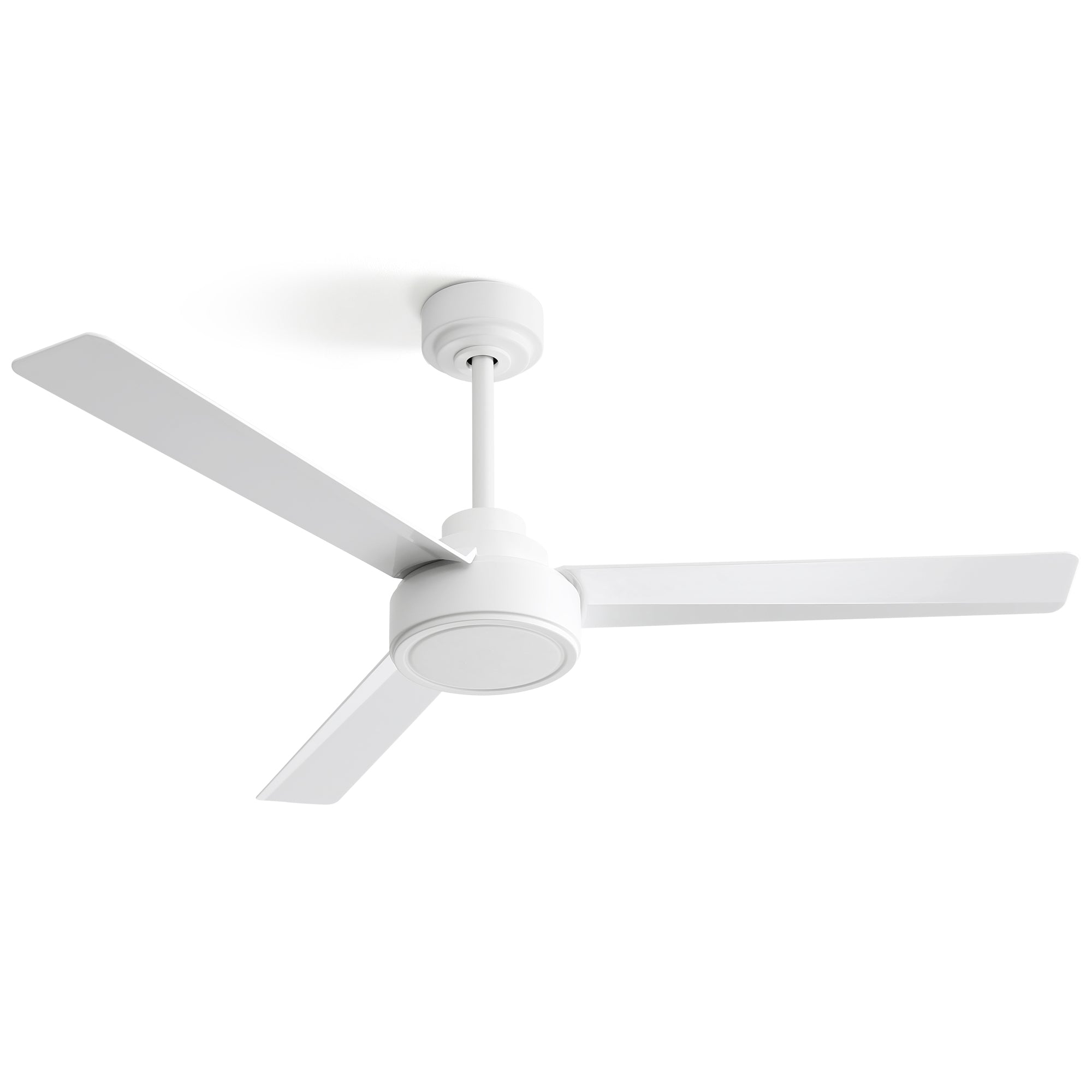 52' Ceiling Fan Without Light, 3 ABS Blades Farmhouse Ceiling Fan with Remote Control 6-speed Reversible DC Motor White for Living Room, Bedroom, Kitchen
