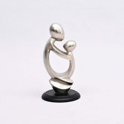 Embrace of Love Aluminum Figurine with Nickel Finish & Black Base-5.75x5.75x11'