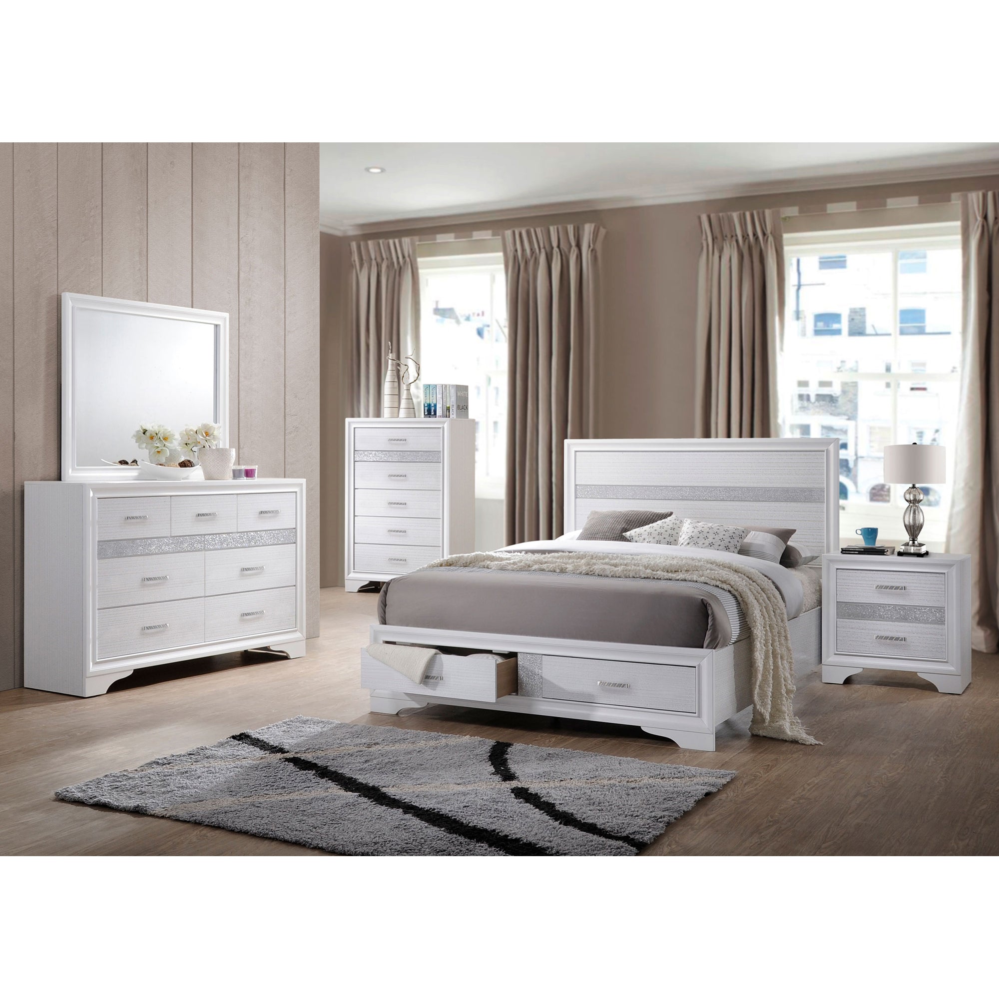 Corbin White 5-piece Queen Bedroom Set