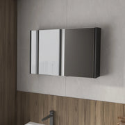 Wenge Medicine Cabinet with Included Mirrors and 2 Doors