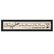 'Kitchen Is The Heart of The Home' by Millwork Engineering, Ready to Hang Framed Print, Black Frame