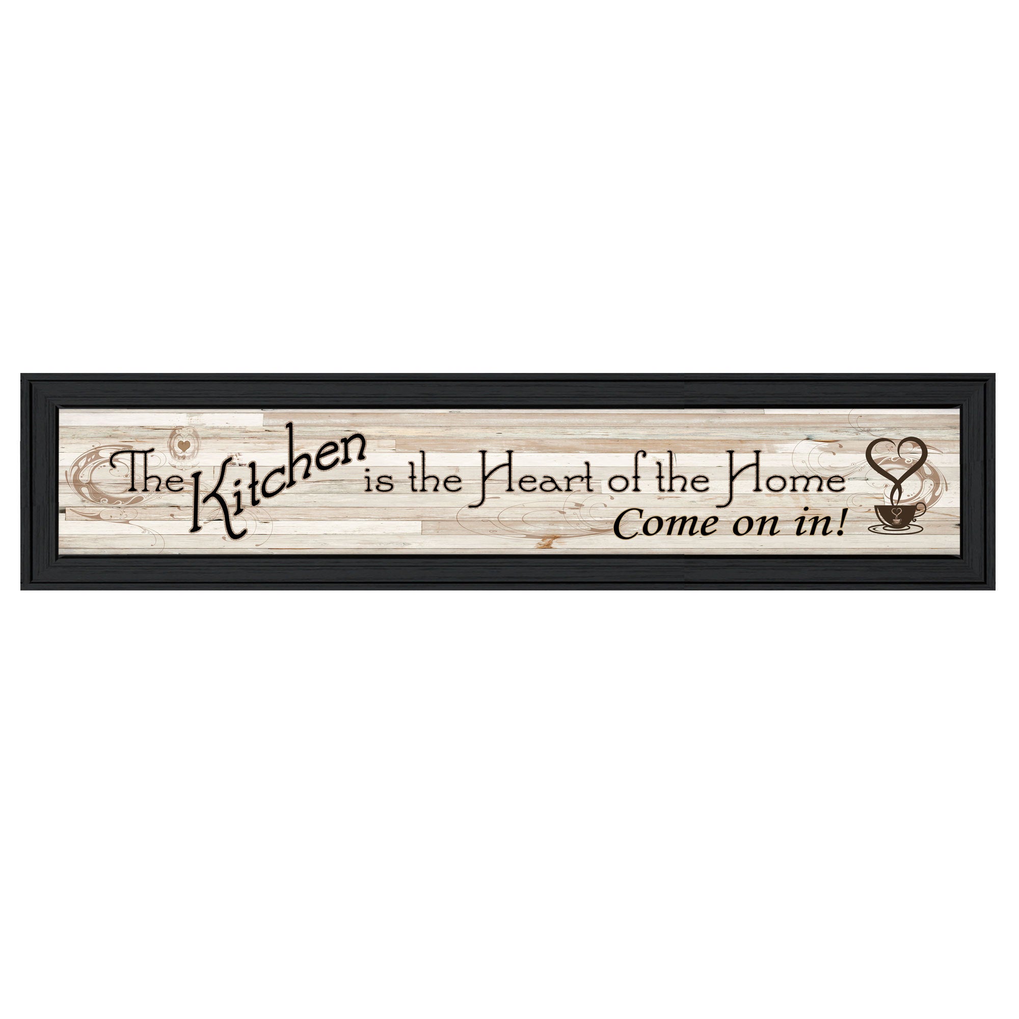 'Kitchen Is The Heart of The Home' by Millwork Engineering, Ready to Hang Framed Print, Black Frame