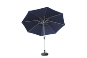 10FT Patio Umbrella, Outdoor Table Umbrella with Push Button Tilt and Crank, UV Protection Waterproof Market Sun Umbrella with 8 Sturdy Ribs for Garden, Backyard, Pool (Navy Blue) - Base Not Include