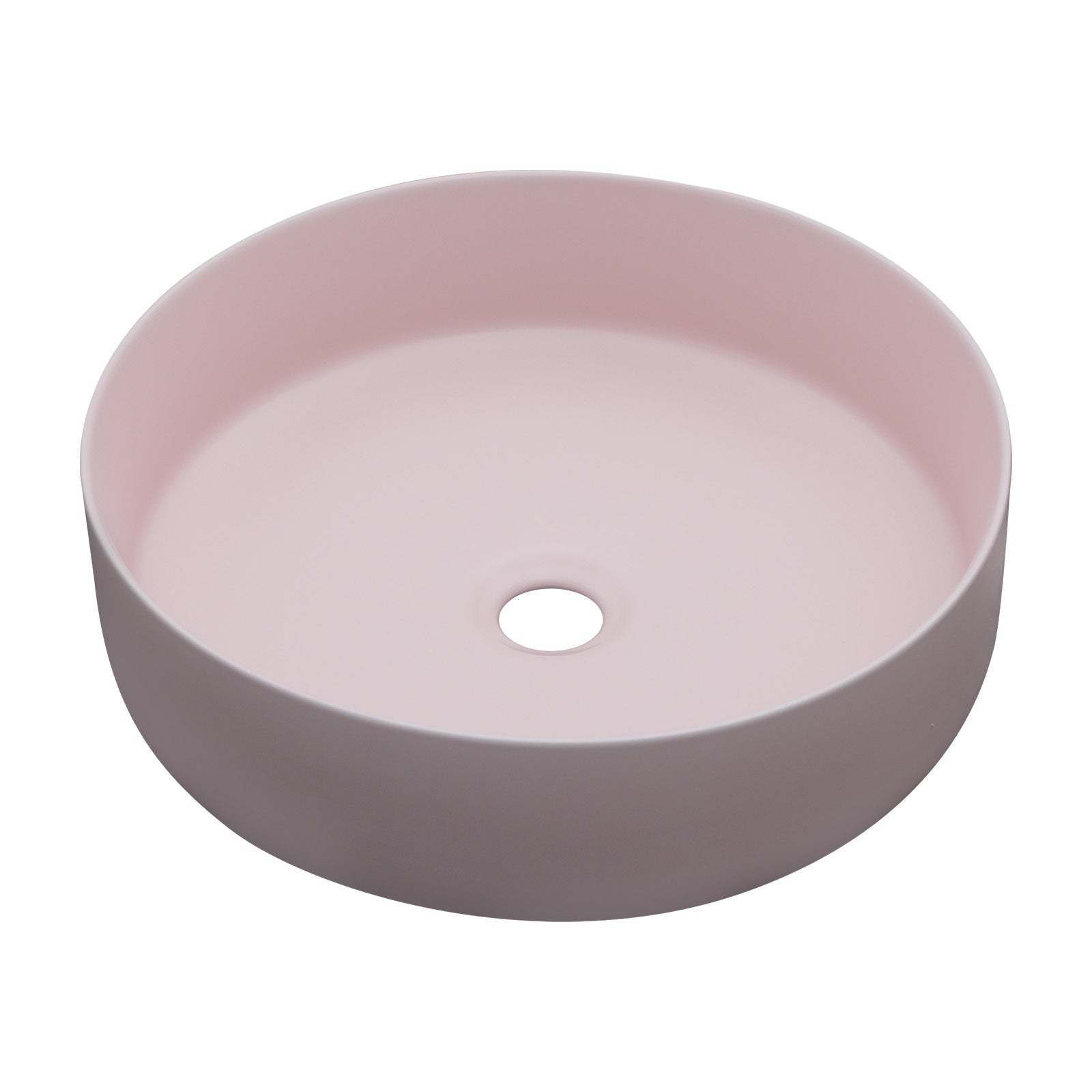 Elegant Pink Ceramic Vessel Bathroom Sink 15.75' x 15.75' for Modern and Classic Interiors