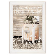 'Fresh Laundry' by Lori Deiter, Ready to Hang Framed Print, White Frame