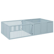 PawHut Whelping Box for Dogs Built for Mother's Comfort, Dog Whelping Pen with Removable Doors, Puppy Playpen for Indoors, Newborn Puppy Supplies & Essentials, 81' x 39' x 20', Gray