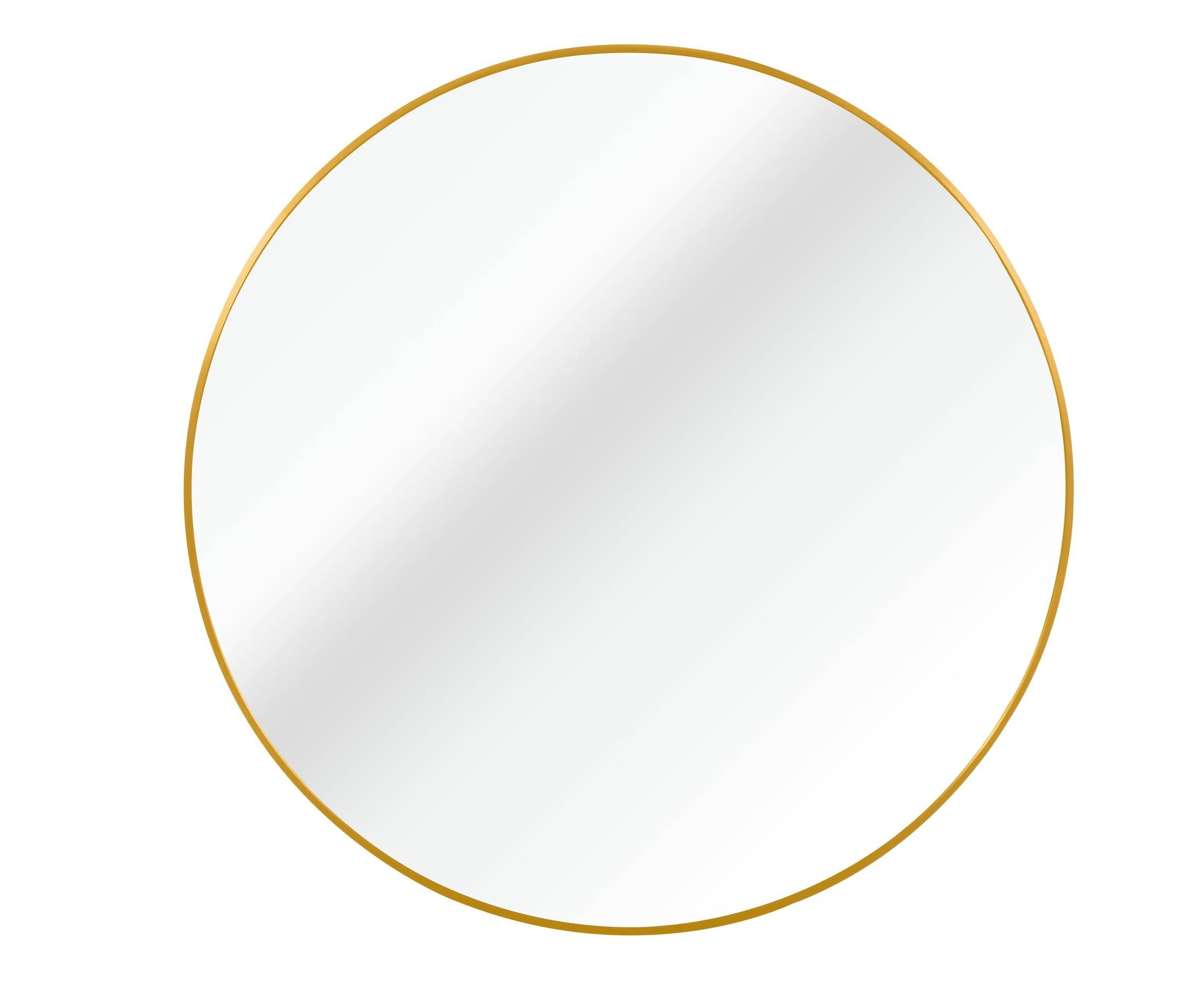 Gold 39 Inch Metal Round Bathroom Mirror