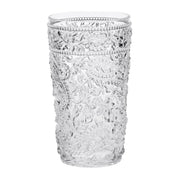 Paisley Acrylic Glasses Set of 4 Hi Ball, BPA Free Clear Plastic Drinkware, 17oz