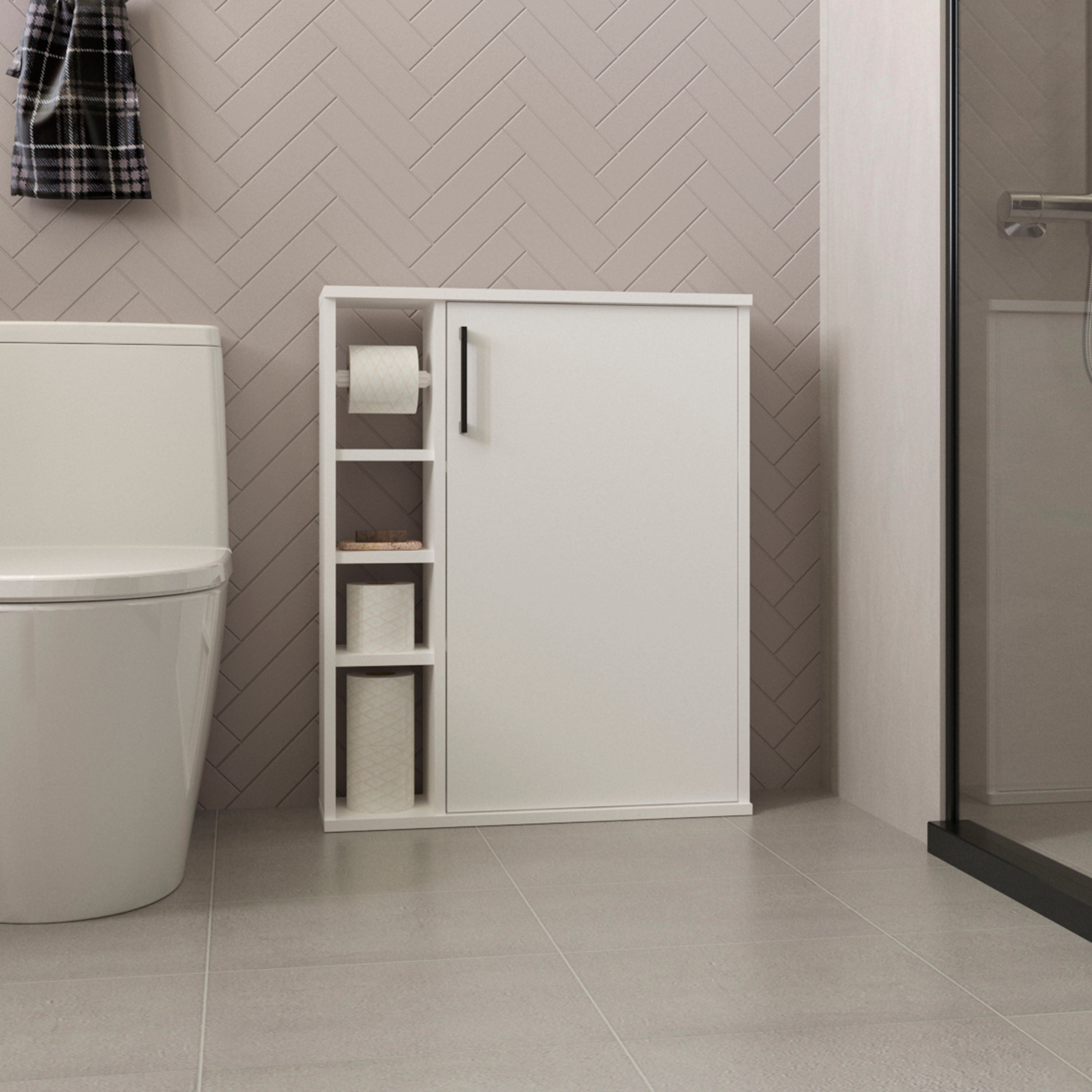 Medicine Cabinet, 1 Door, 7 Shelves, White