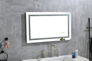 32 x 20 Inch LED Bathroom Mirror with Front and Backlight, Wall Mounted Vanity Mirror, Anti-Fog, Memory, 3 Colors, Stepless Dimmable