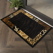 Tribes GC_YLS4013 Black 2 ft. x 3 ft. Animal Print Area Rug