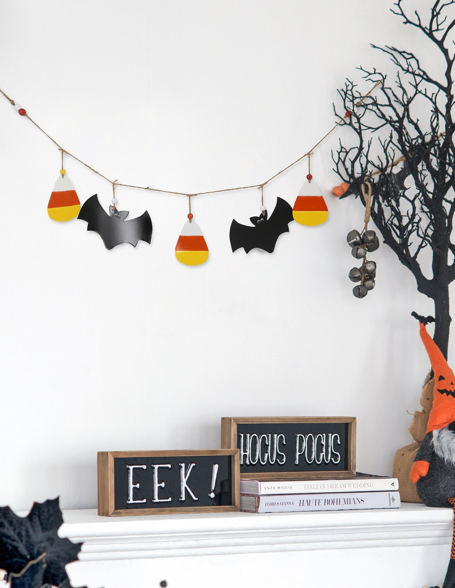 Set of 2, 47.5x7' Halloween Garland for Holiday Wall Decor