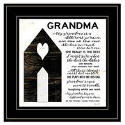 'My Grandma is the Best' by Cindy Jacobs, Ready to Hang Framed Print, Black Frame