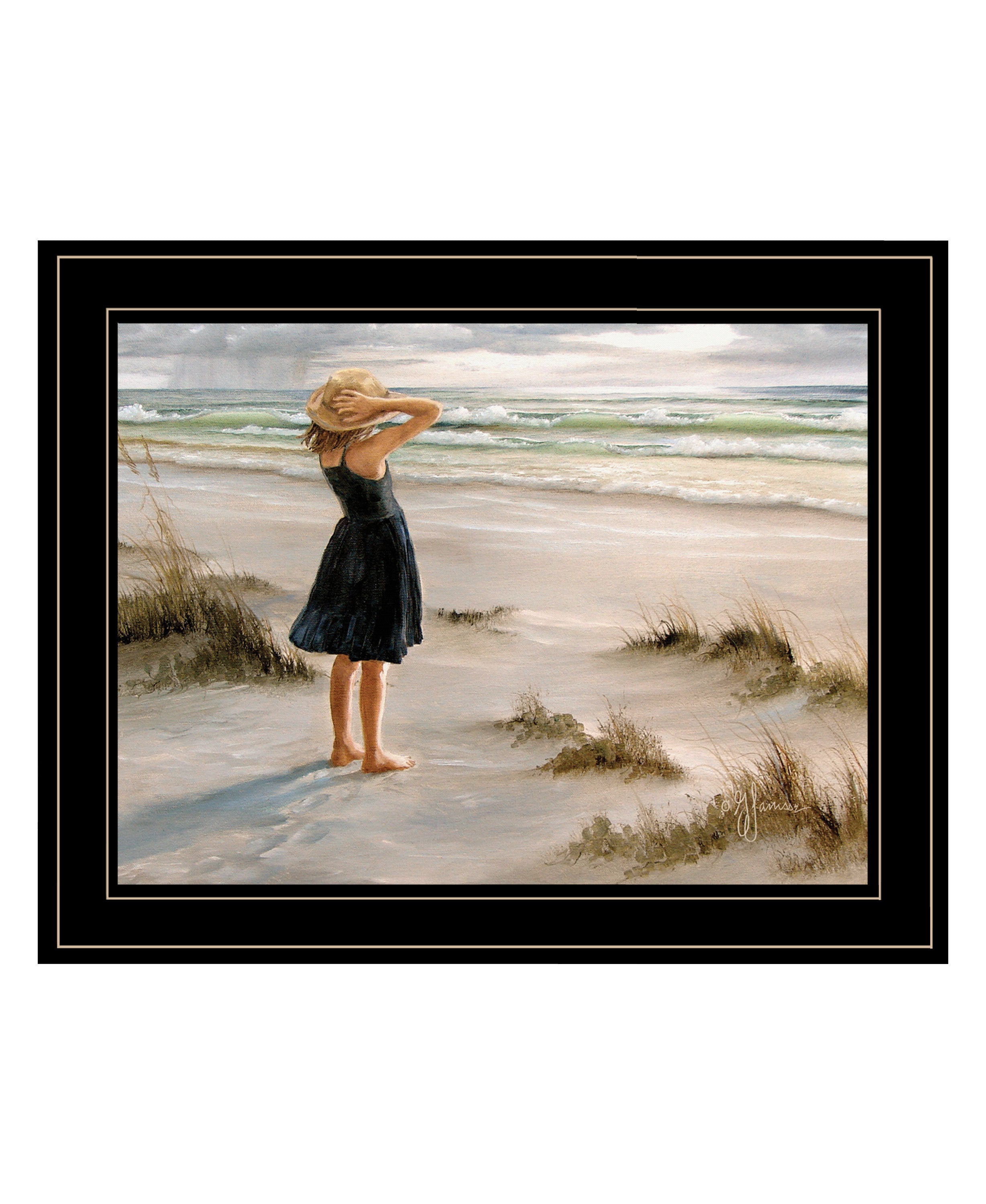 'Black Dress' by Georgia Janisse, Ready to Hang Framed Print, Black Frame