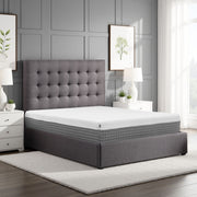 ReCharge 5-Layer, 12 inches Hybrid Memory Foam and Coil Mattress, King Size, White and Grey Knit Cover