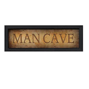 'Man Cave' By John Jones, Printed Wall Art, Ready To Hang Framed Poster, Black Frame