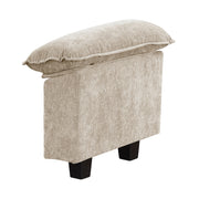 Modern Style 2pcs Arms with Adjustable Pillow Top Taupe Chenille Fabric Upholstery Contemporary Living Room Furniture Plush Comfort