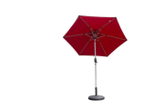 7.5FT Patio Umbrella, Outdoor Table Umbrella with Push Button Tilt and Crank, UV Protection Waterproof Market Sun Umbrella with 6 Sturdy Ribs for Garden, Deck, Backyard, Pool (Brick Red)