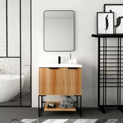 30 Inch Freestanding Bathroom Vanity With Resin Basin,30x18,(W99981923)