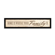 'Home Is…' By Lauren Rader, Printed Wall Art, Ready To Hang Framed Poster, Black Frame