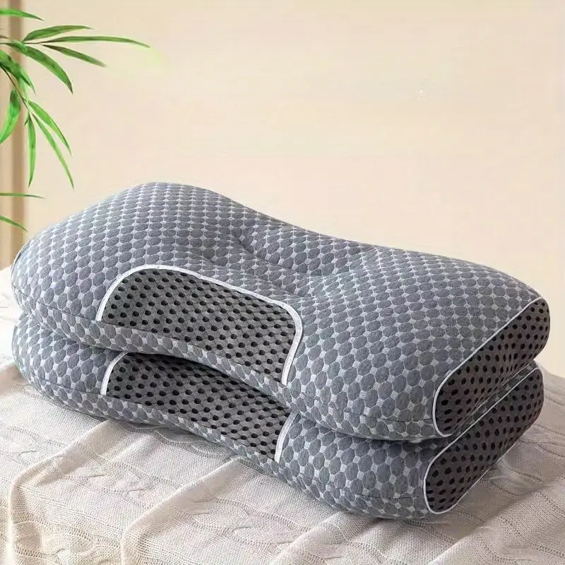 2pack YBZ 3D Knitted Cotton Massage Pillow -grey