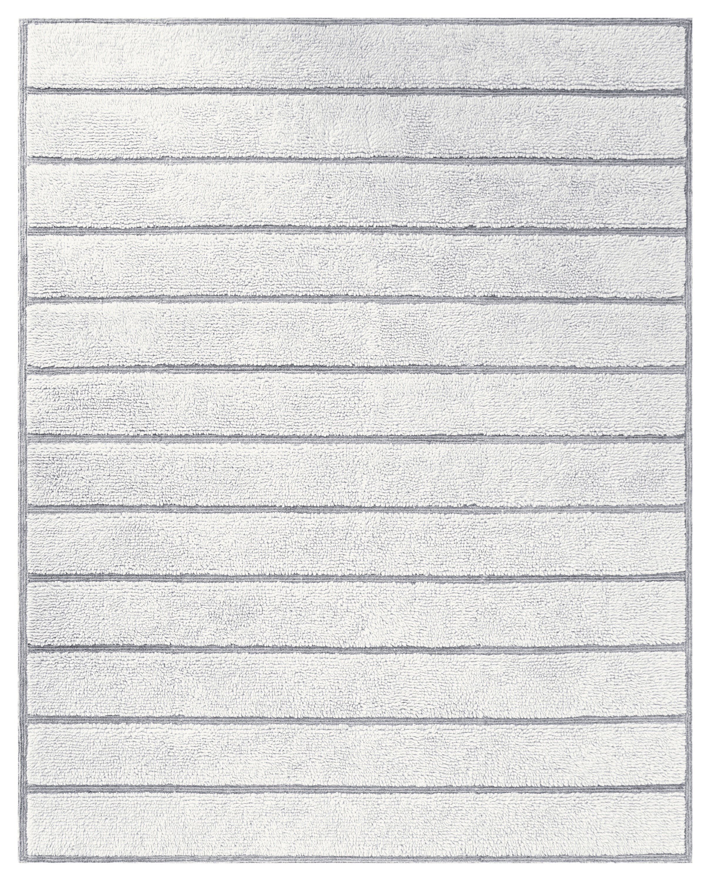 Isabel  Ivory and Natural Wool High - Low Area Rug