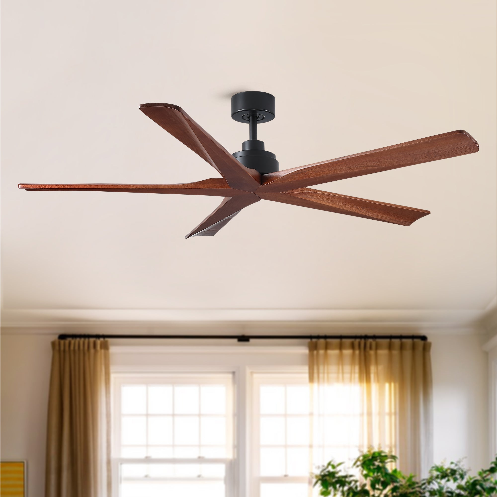 60' Black Lowe Profile Ceiling Fan without Light