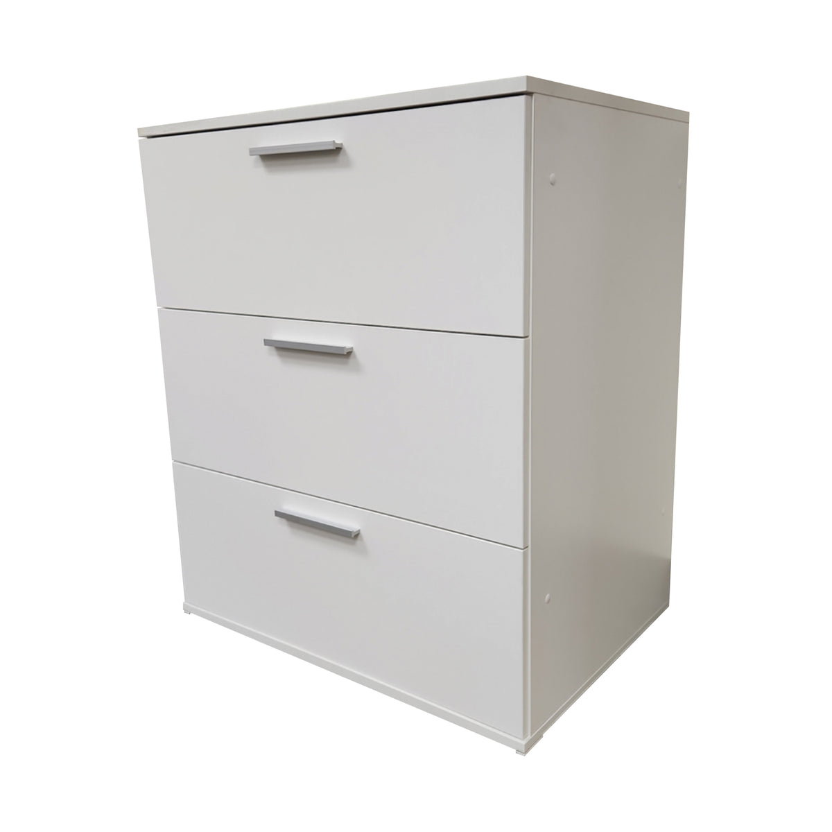 Morgan Three-Drawer Modular Jumbo Chest in White Wood, Transformable Storage Solution