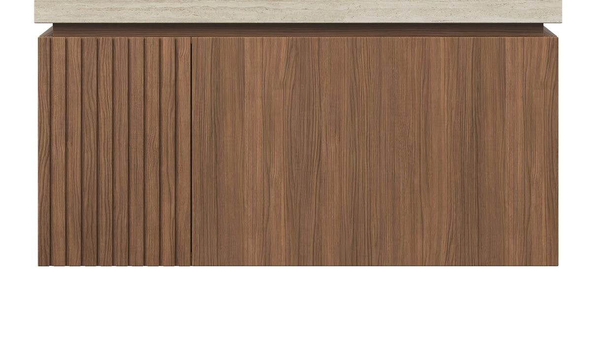 30' MURI Brown Oak Cabinet only, NO Basin and Top, NO Faucet and Sink Cover