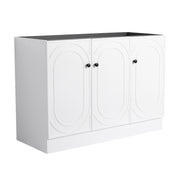 Modern 48 Inch Freestanding Bathroom Vanity with Soft-Close Cabinet Doors in White Plywood,Excluding Sink