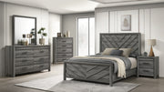 Denver Modern Style 5 Pc Full Bedroom Set Made with Wood in Gray (NJ IVENTORY)