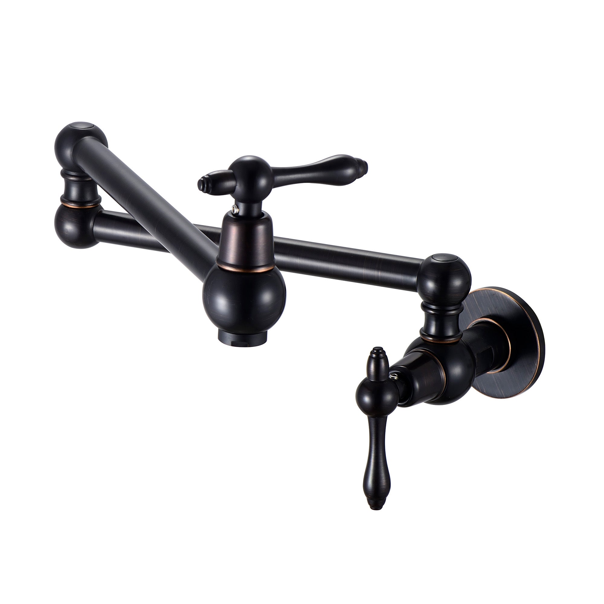 Modern Design Pot Filler Faucet - Wall Mount Kitchen Sink Faucet Folding Stretchable, Oil-Rubbed Bronze, Brass & Stainless Steel