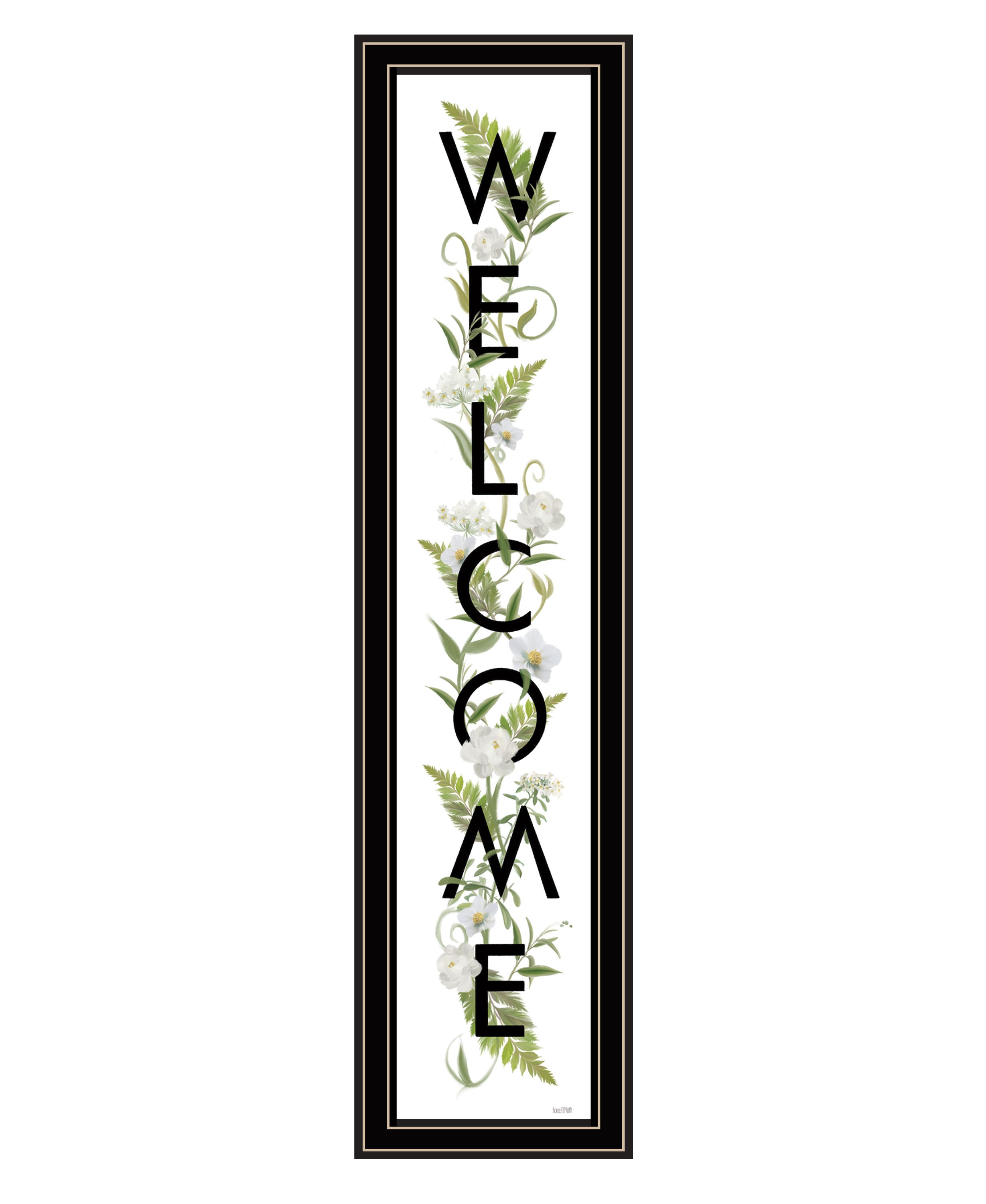 'Welcome Sign II' by House Fenway, Ready to Hang Framed Print, Black Frame