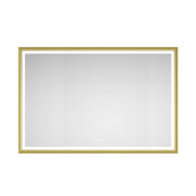 72 x 48 Inch LED Bathroom Mirror with Aluminum Frame, Wall Mounted Vanity Mirror, Anti-Fog, Memory, 3 Colors, Stepless Dimmable