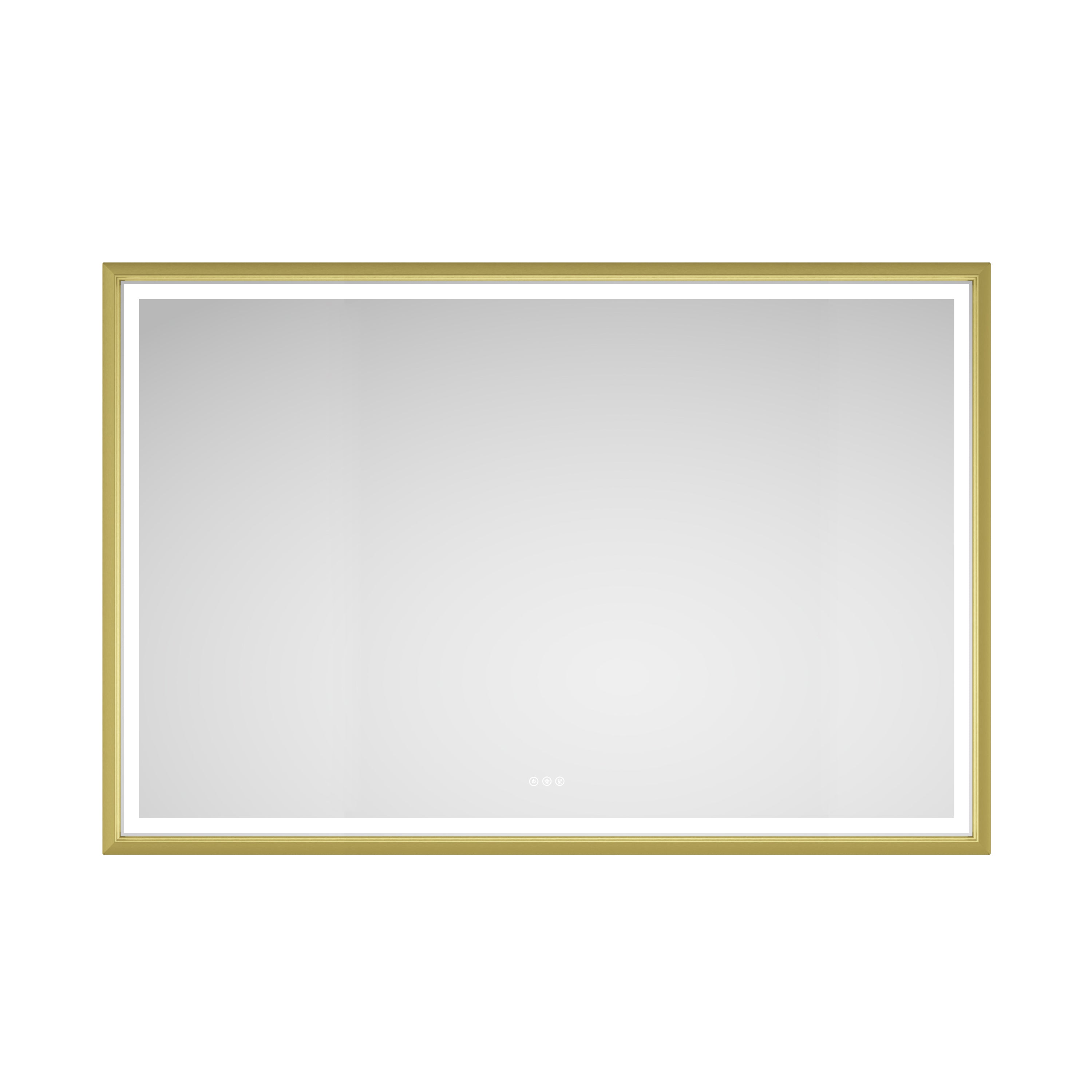 72 x 48 Inch LED Bathroom Mirror with Aluminum Frame, Wall Mounted Vanity Mirror, Anti-Fog, Memory, 3 Colors, Stepless Dimmable