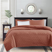 3 Piece Reversible Quilt Set Clay Red King/Cal King