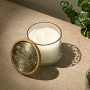 Lavender Vanilla Glass Jar Wax Candle with 3 Wicks