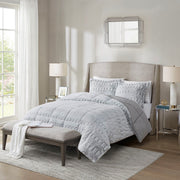 Full/Queen Back Print Long Fur Comforter Mini Set