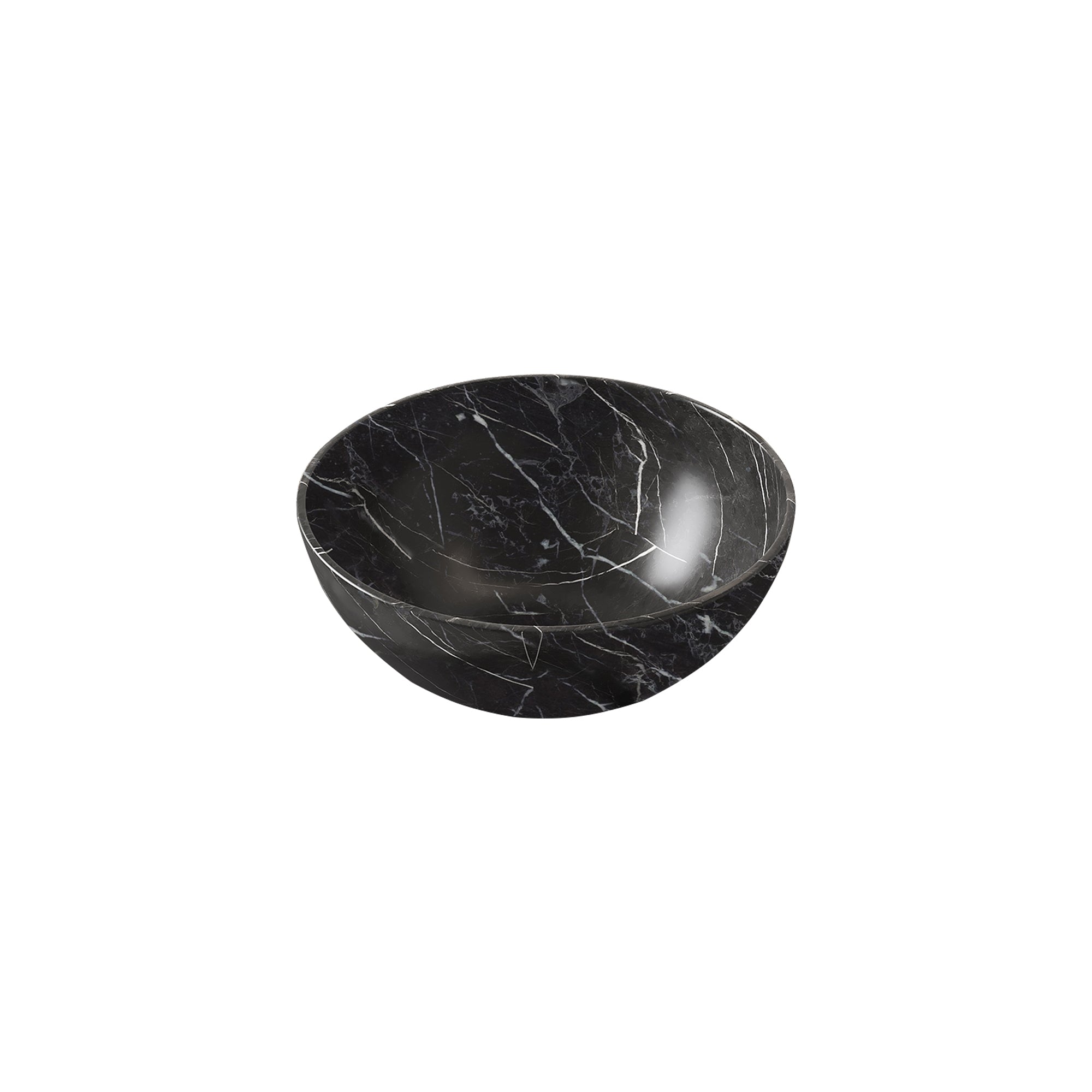 14'' Bathroom Bowl Ceramic Sink with Stone Pattern, No Faucet, Matte Black