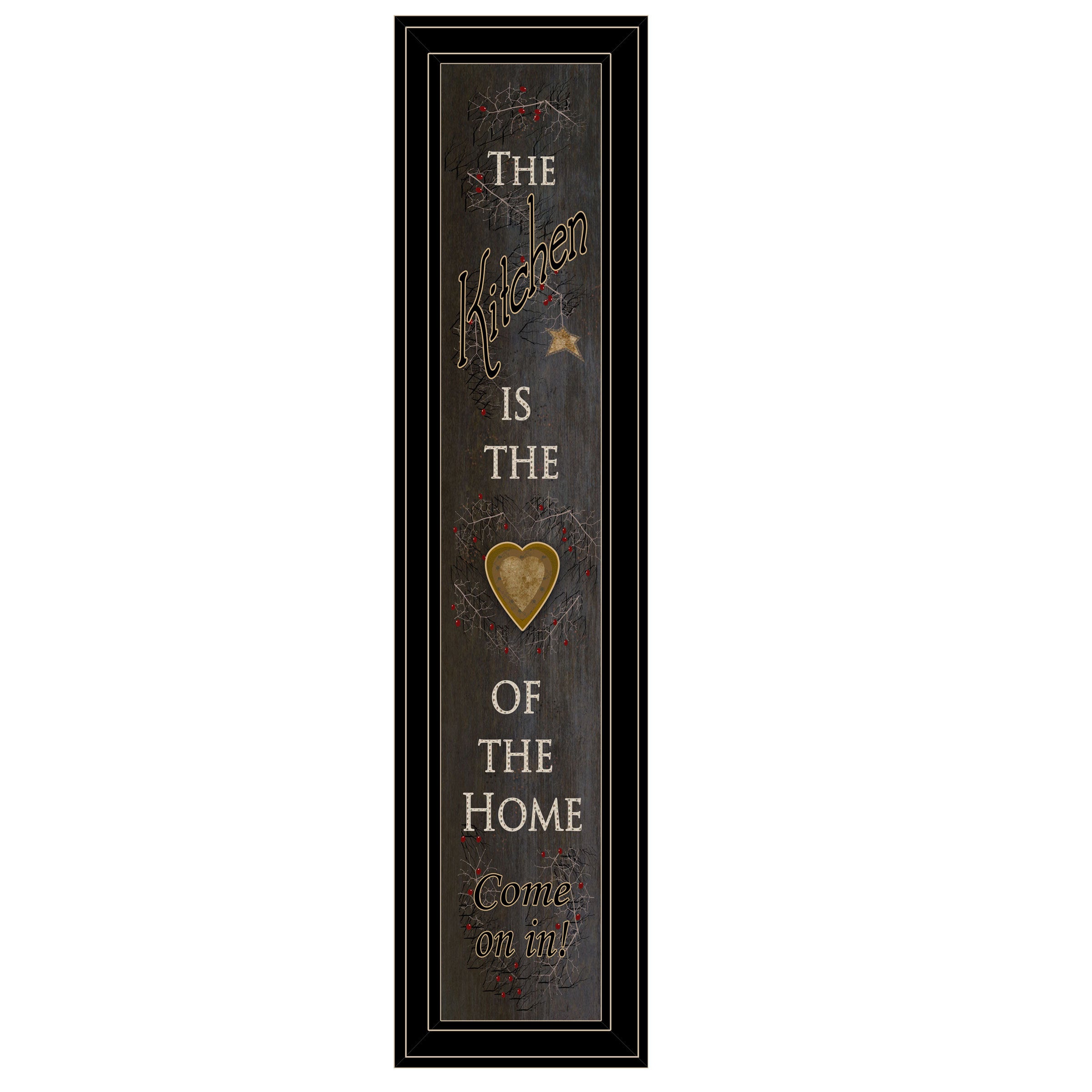 'Kitchen is the Heart of the Home' By Trendy Decor 4U, Ready to Hang Framed Print, Black Frame