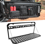 Tailgate Table Foldable Rear Cargo Shelf Compatible with Jeep Wrangler 2007-2018 JK JKU & 2018-2022 JL JLU (Not Fit JK Models with Stock Subwoofer)
