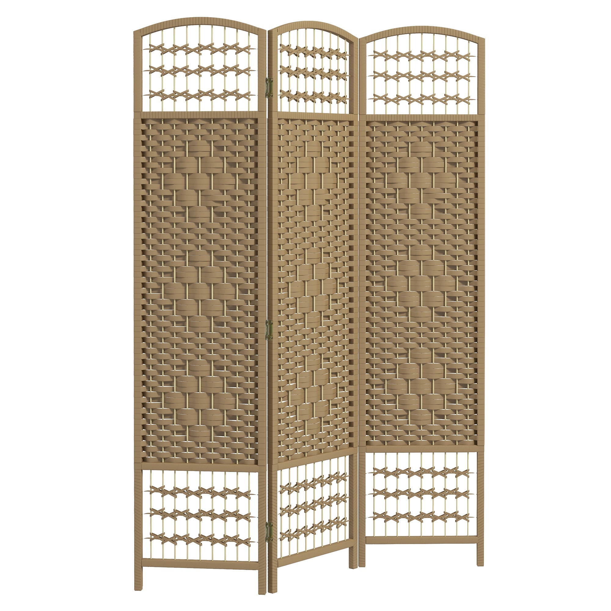 HOMCOM 3 Panel Room Divider, Folding Screen, 5.6', Natural