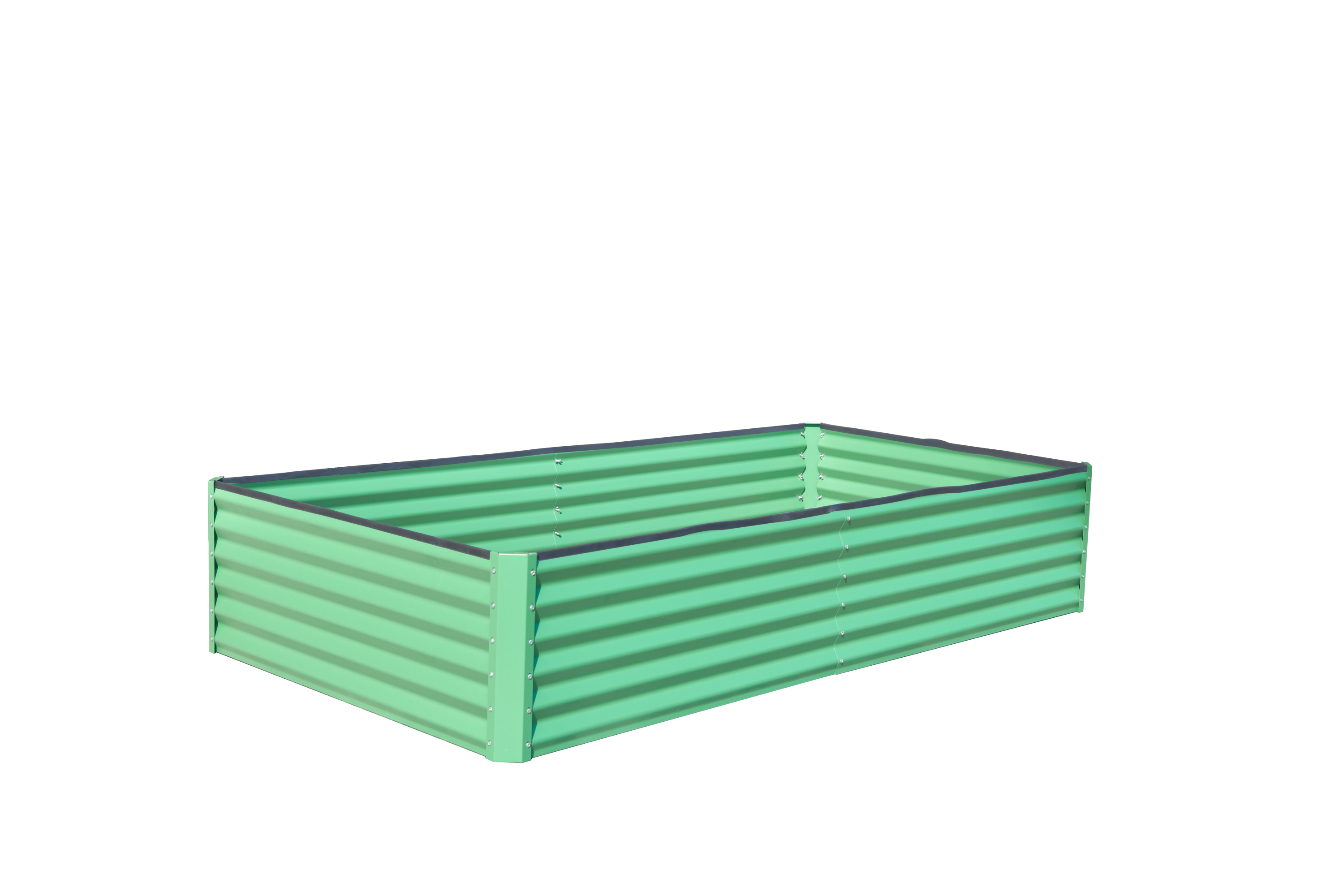 6x3x1ft Galvanized Raised Garden Bed, Outdoor Planter Garden Boxes Large Metal Planter Box for Gardening Vegetables Fruits Flowers, Green