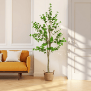 76' Artificial Enkianthus Tree with Black Plastic Pot