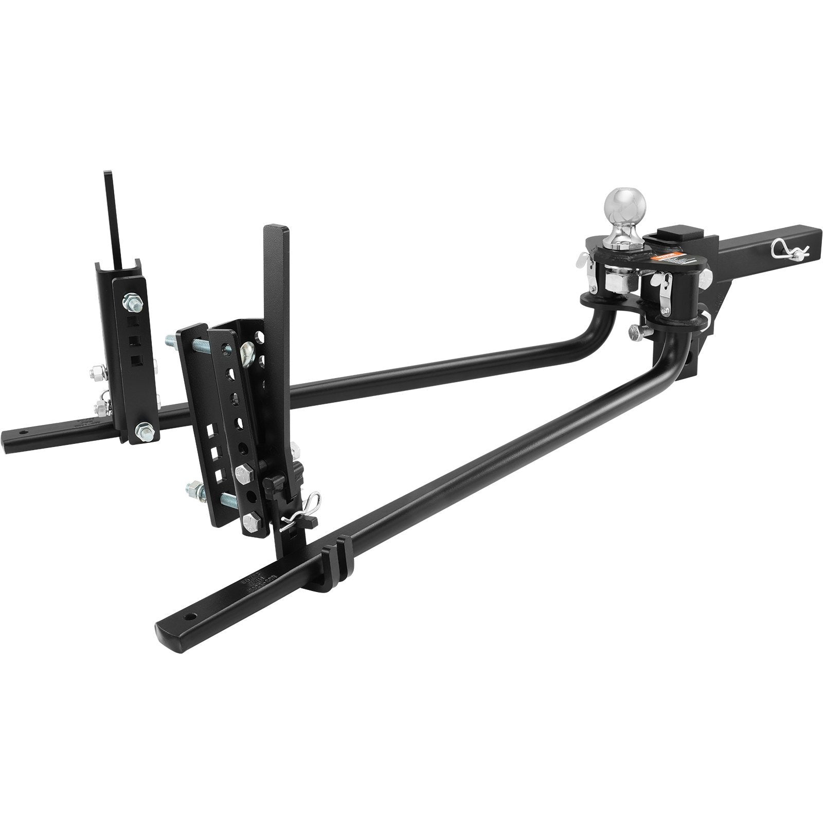 Weight Distribution Hitch, 1,500 lbs Weight Distributing Hitches Kit with Sway Control for Trailer, 2-In Solid Steel Shank, 2-5/16 in Alloy Steel Ball, Powder Coated Load Leveling Hitch, Black